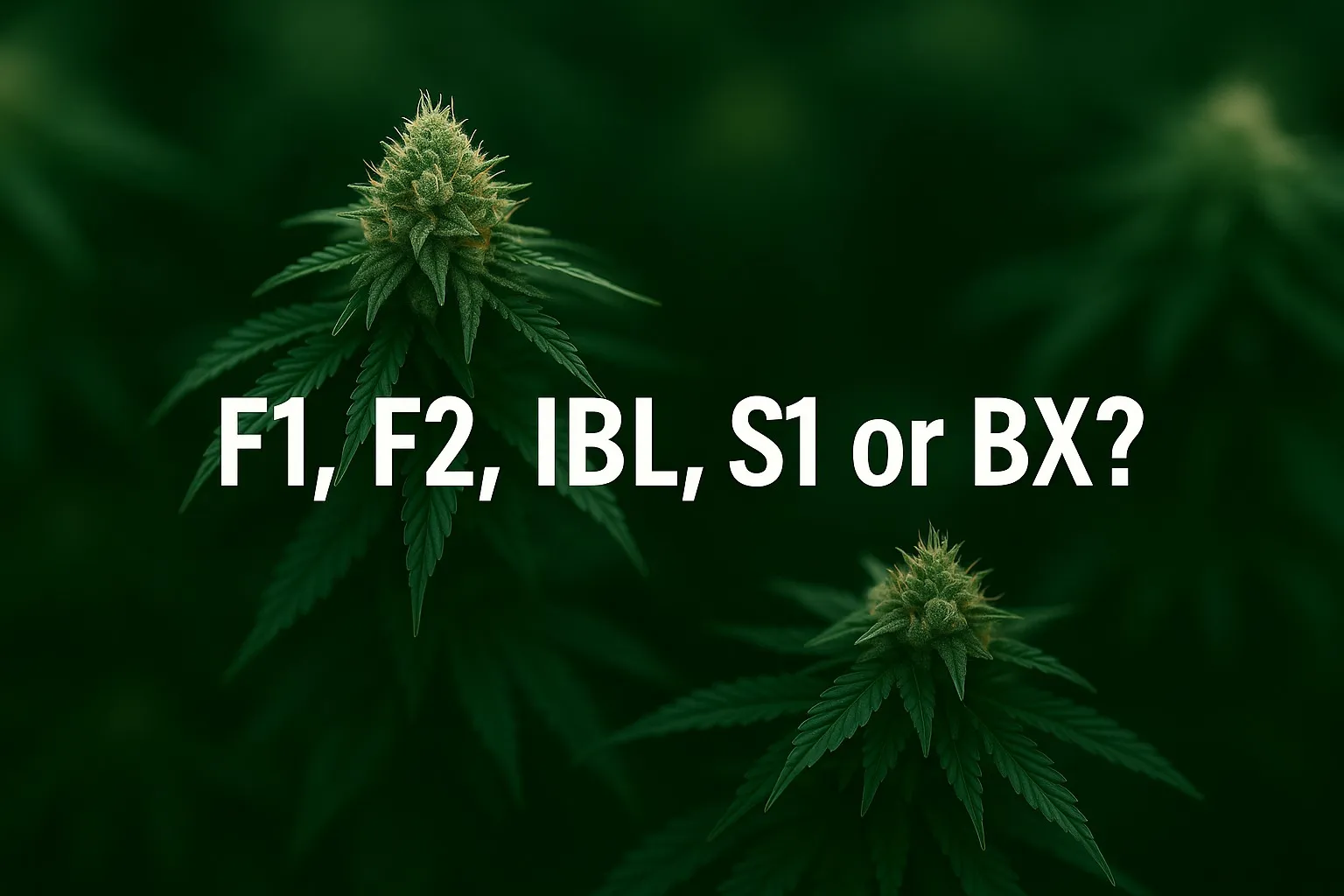 ¡Was bedeutet es, wenn eine Cannabissorte F1, F2, IBL, S1 oder BX ist?