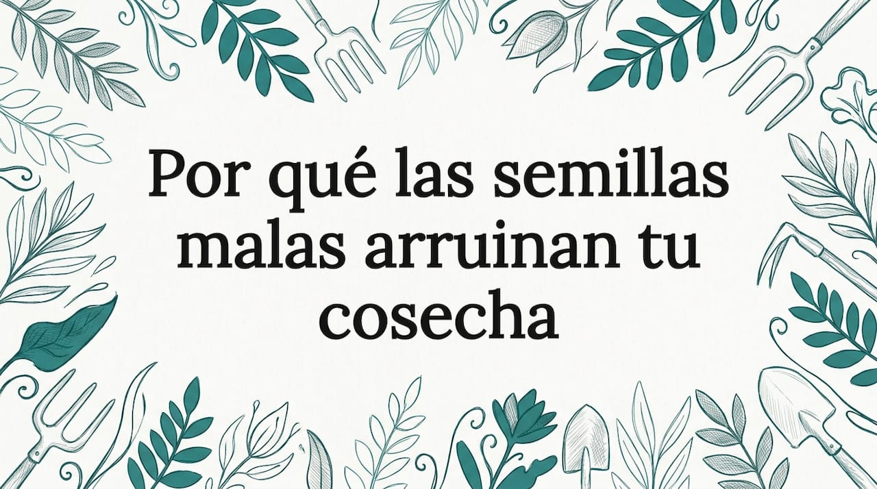 Por qué las semillas malas arruinan tu cosecha