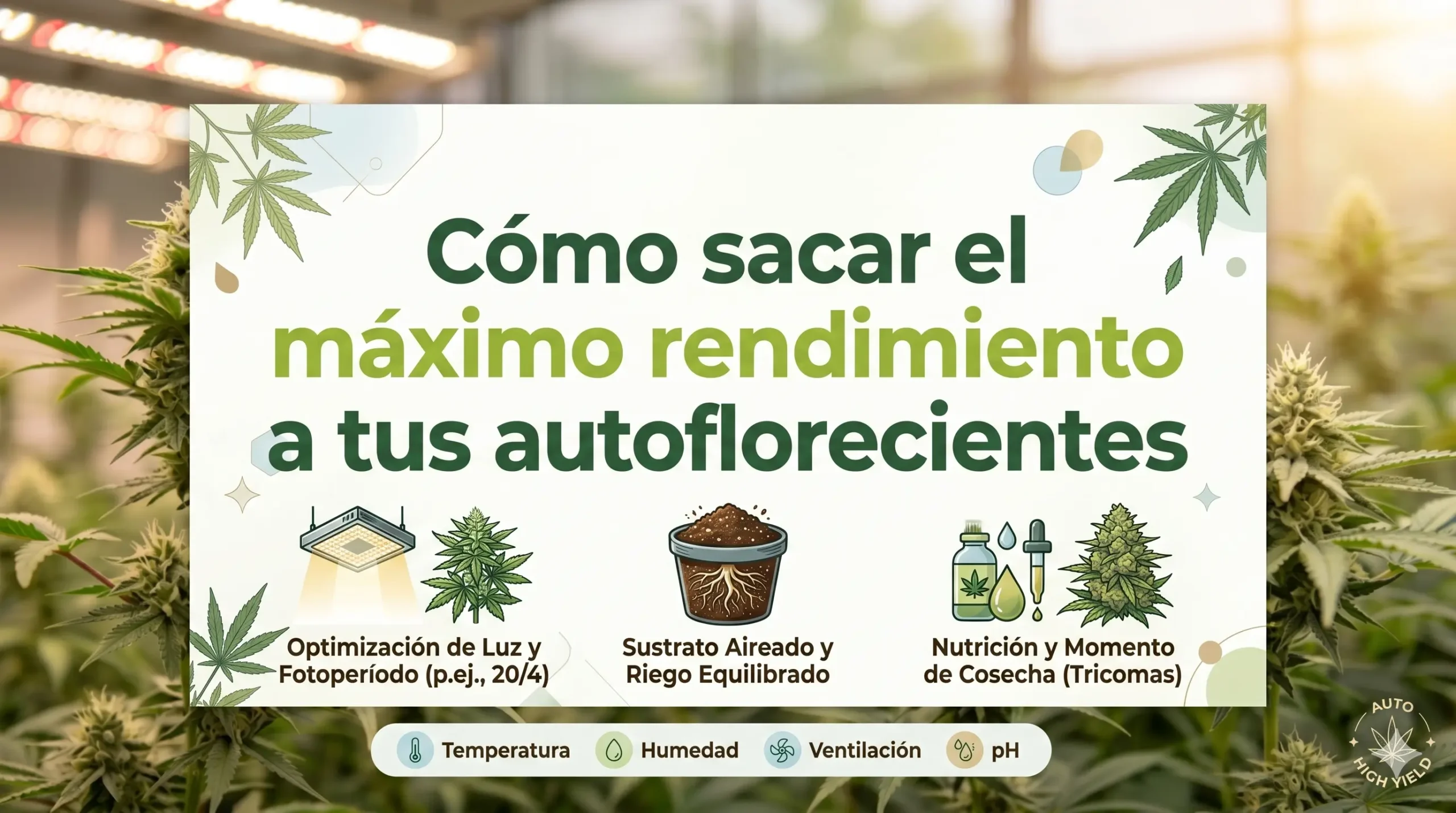 Cómo sacar el máximo rendimiento a tus autoflorecientes