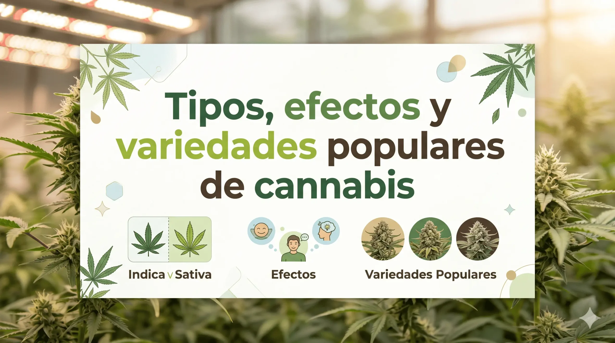 Tipos, efectos y variedades populares de cannabis