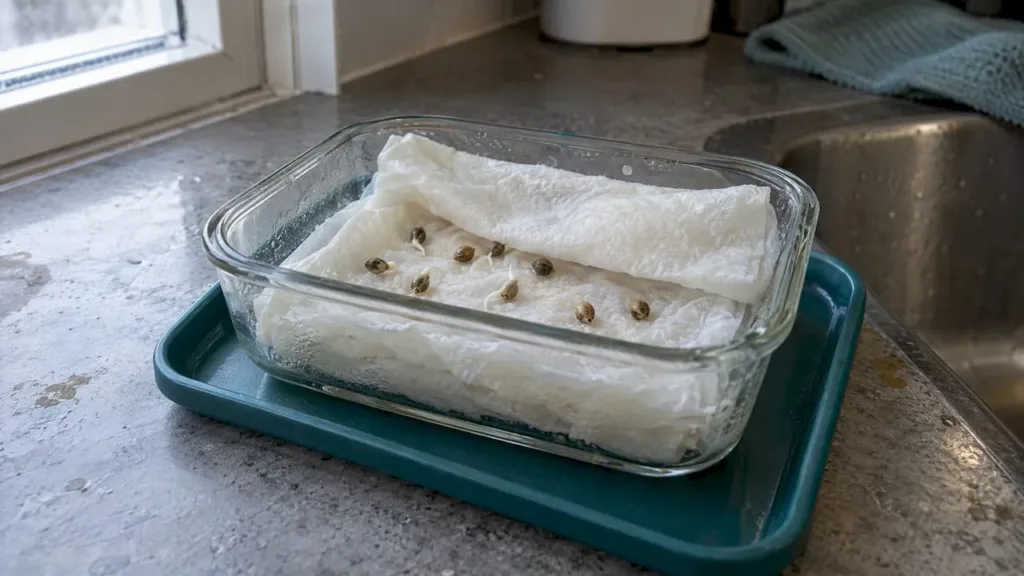 Prueba casera para germinar semillas de cannabis