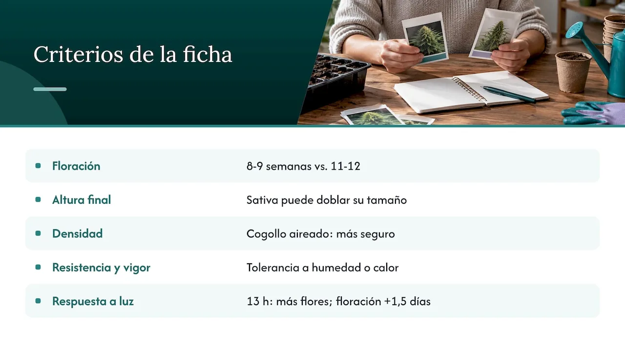 Cinco criterios para comparar semillas
